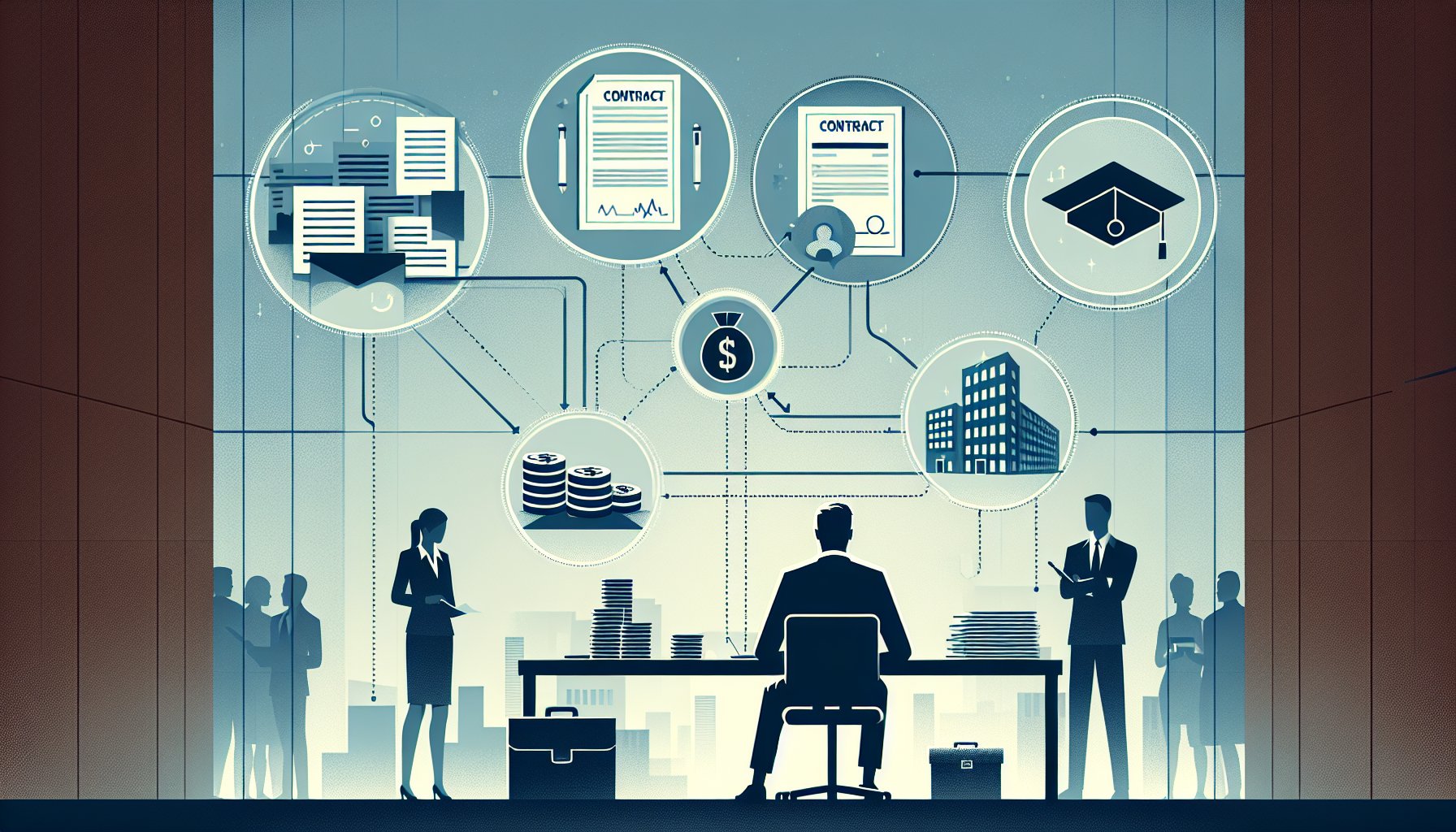 会社に知られるリスクと情報伝達の流れを示す、自己破産 会社 に ばれる場面の概念図