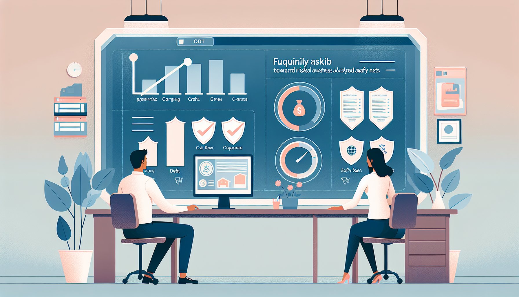 自己破産 は 何回 まで できる視点から早期の債務リスク察知と複数の安全網を示すオフィスシーン