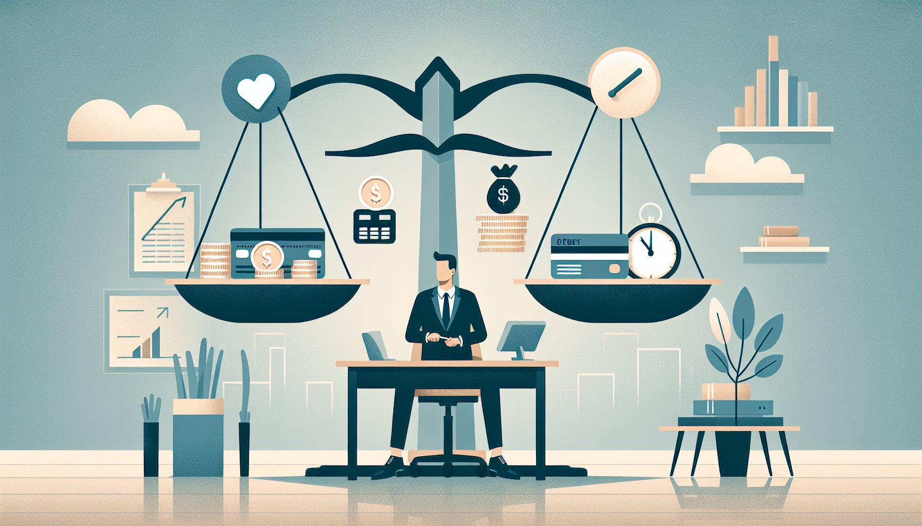 借金救済制度 とはを整理しメリットと代償を冷静に天秤で比較するイメージ