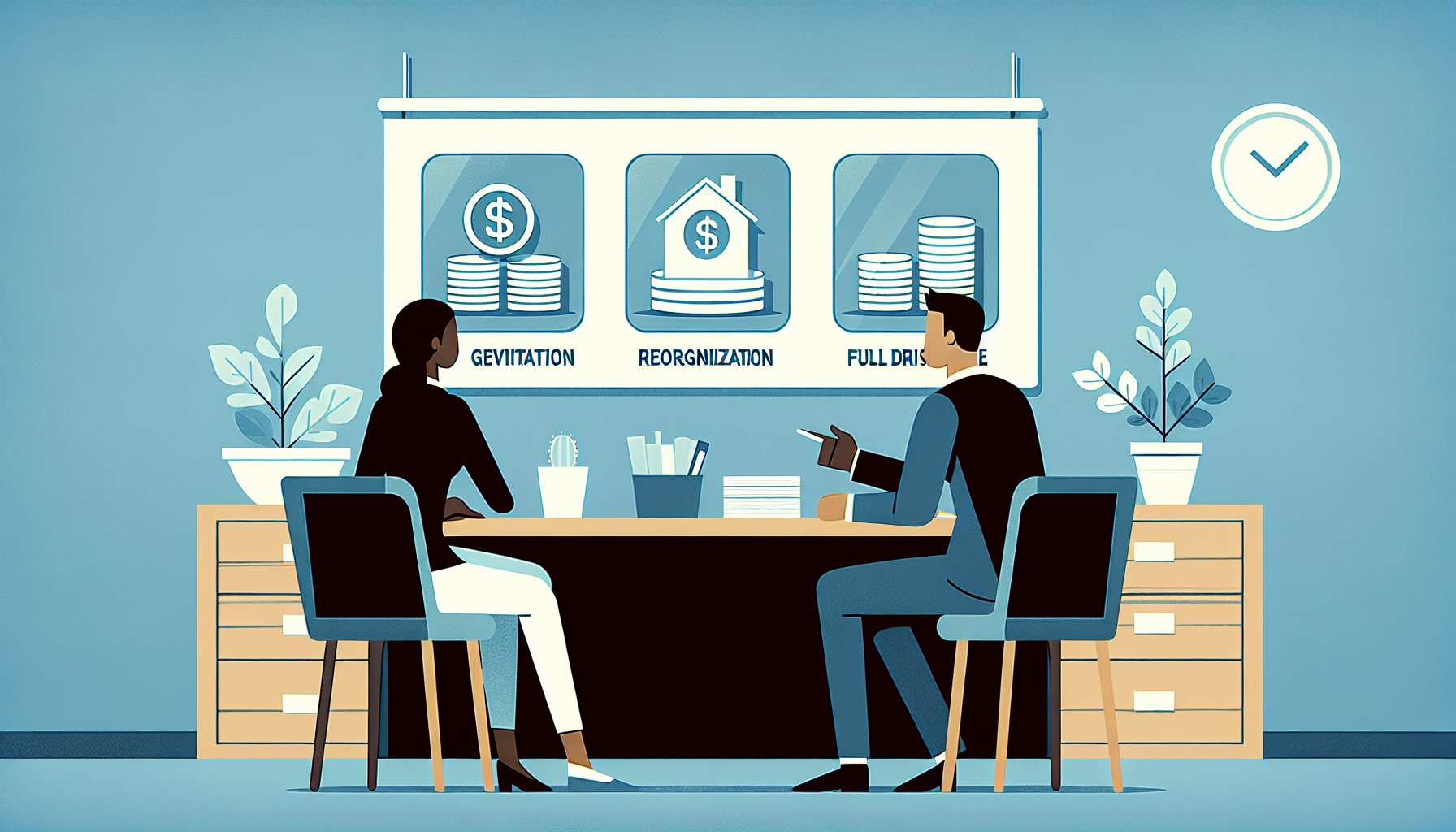 債務整理 いくらから できる目安を相談窓口で比較検討するイラスト