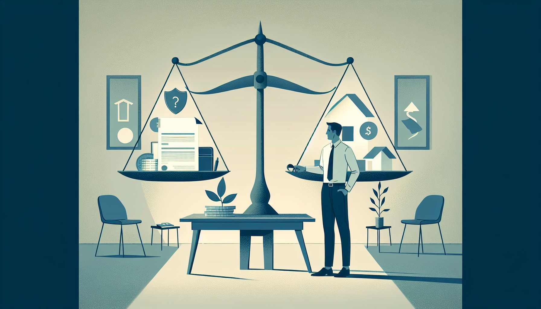 個人再生 と 自己破産 どっちがいいか、制約と再出発の道を天秤で比較する図