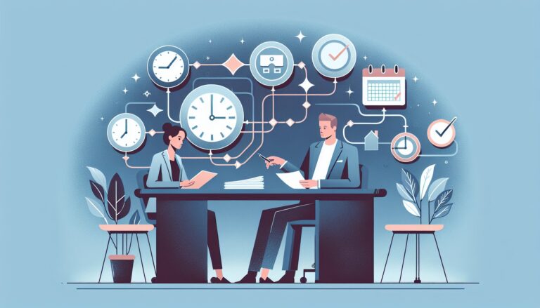 任意整理 いつまで できる制度面を示す落ち着いた相談風景とタイムラインイラスト